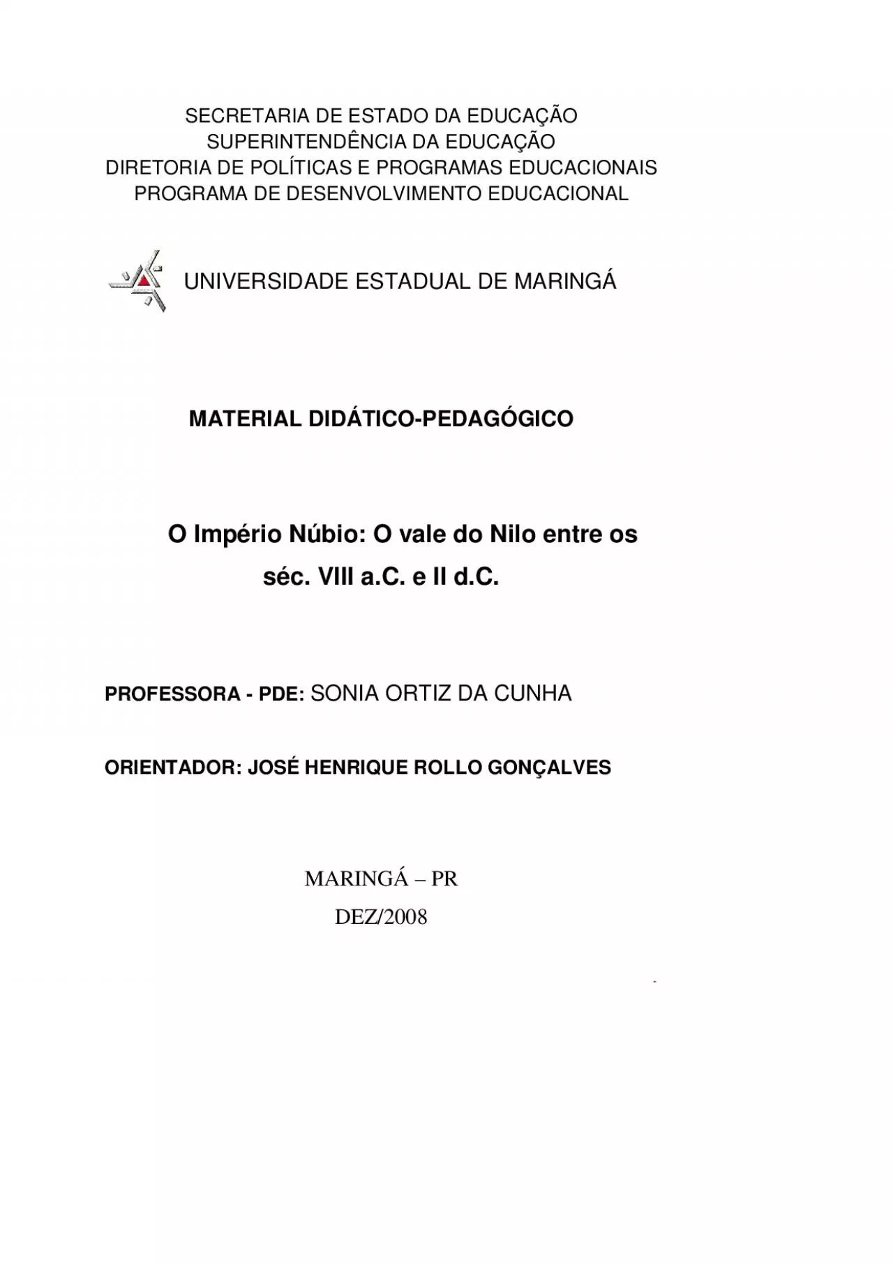 PDF-SECRETARIA DE ESTADO DA EDUCAO SUPERINTENDNCIA DA EDUCAO DIRETORI