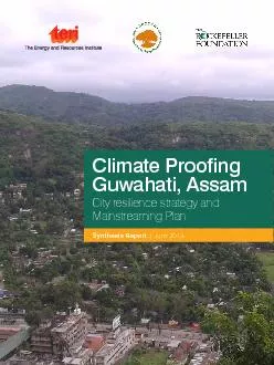 Climate Proofing Guwahati AssamCity resilience strategy and Mainstrea