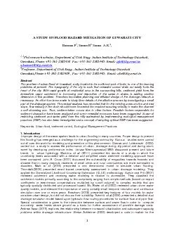 1 A STUDY ON FLOOD HAZARD MITIGATION OF GUWAHATI CITYBarman P Sarma B