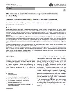 TheincidenceofidiopathicintracranialhypertensioninScotlandaSOSUstudyC