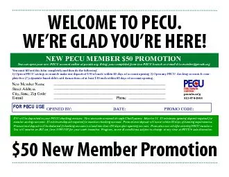 WELCOME TO PECU