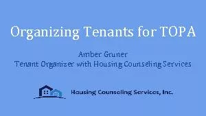 Organizing Tenants for TOPA