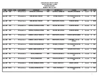 CHESAPEAKE CIRCUIT COURTFAYE W MITCHELL CLERKPOSTING DOCKETMONDAY M