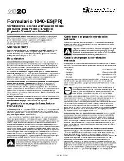 2020Formulario 1040ESPR