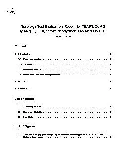 SerologyTestEvaluationReportfor147SARSCoV2IgMIgGGICA148from