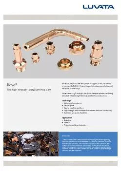 Kova is a 145berylliumfree146 alloy made of copper nickel sil