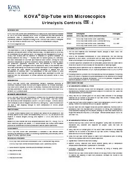 KOVADipTubewith MicroscopicsUrinalysis Controls