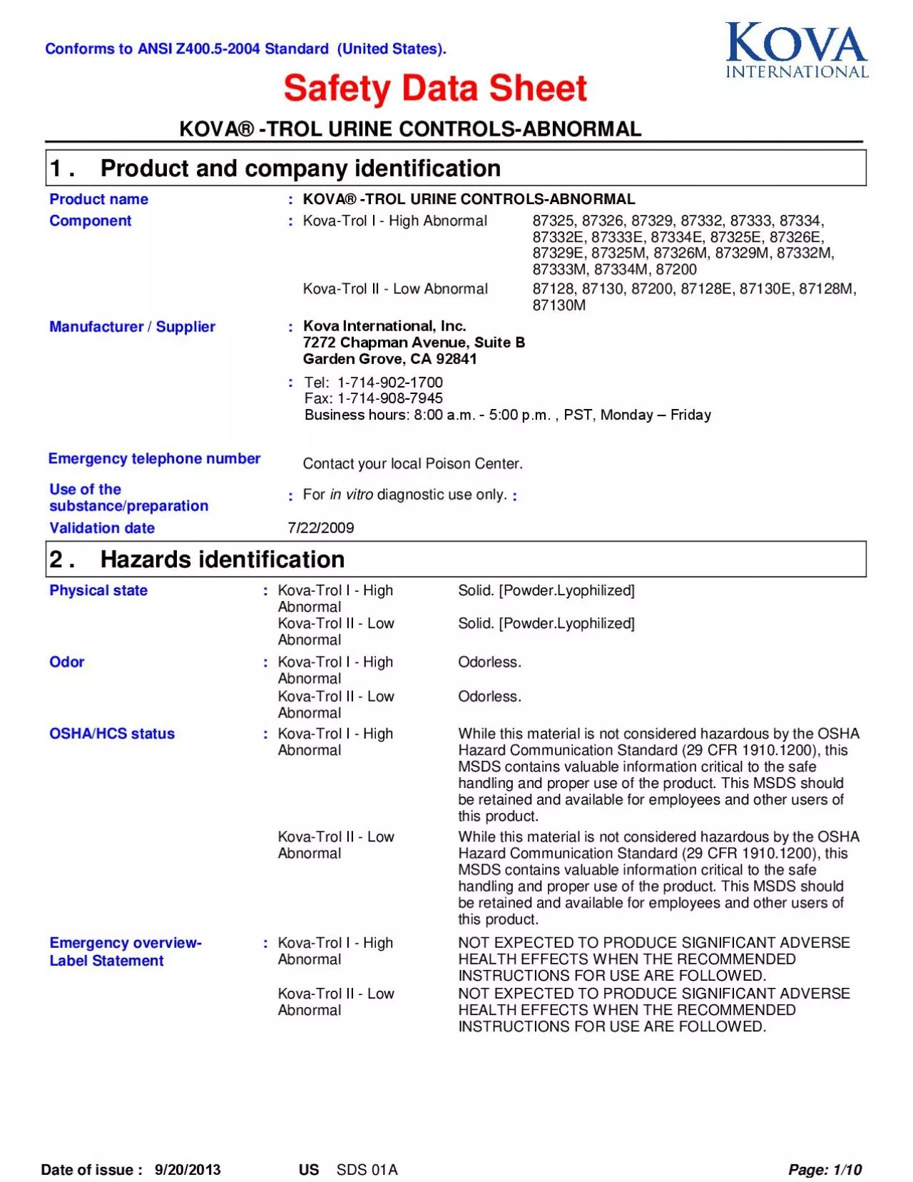 PDF-KOVATROLURINECONTROLSABNORMAL