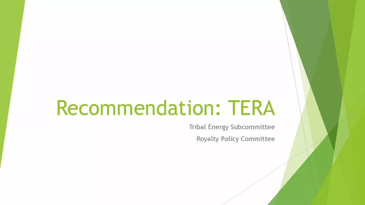 PDF-Recommendation TERA