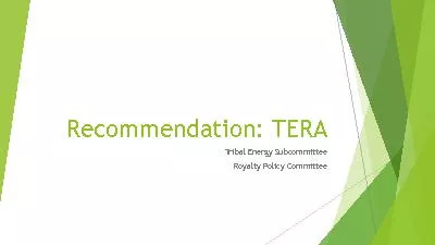 Recommendation TERA