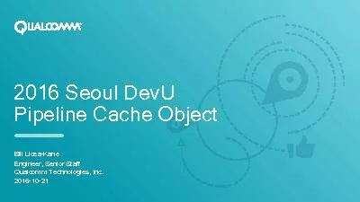 Pipeline Cache Object