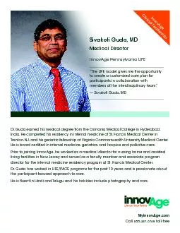 Sivakoti Guda MDMedical DirectorInnovAge Pennsylvania LIFE