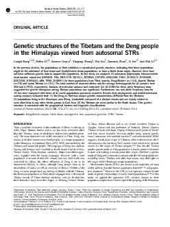 ORIGINALARTICLEGeneticstructuresoftheTibetansandtheDengpeopleintheHima