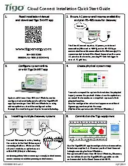 Cloud Connect Installation Quick Start Guide