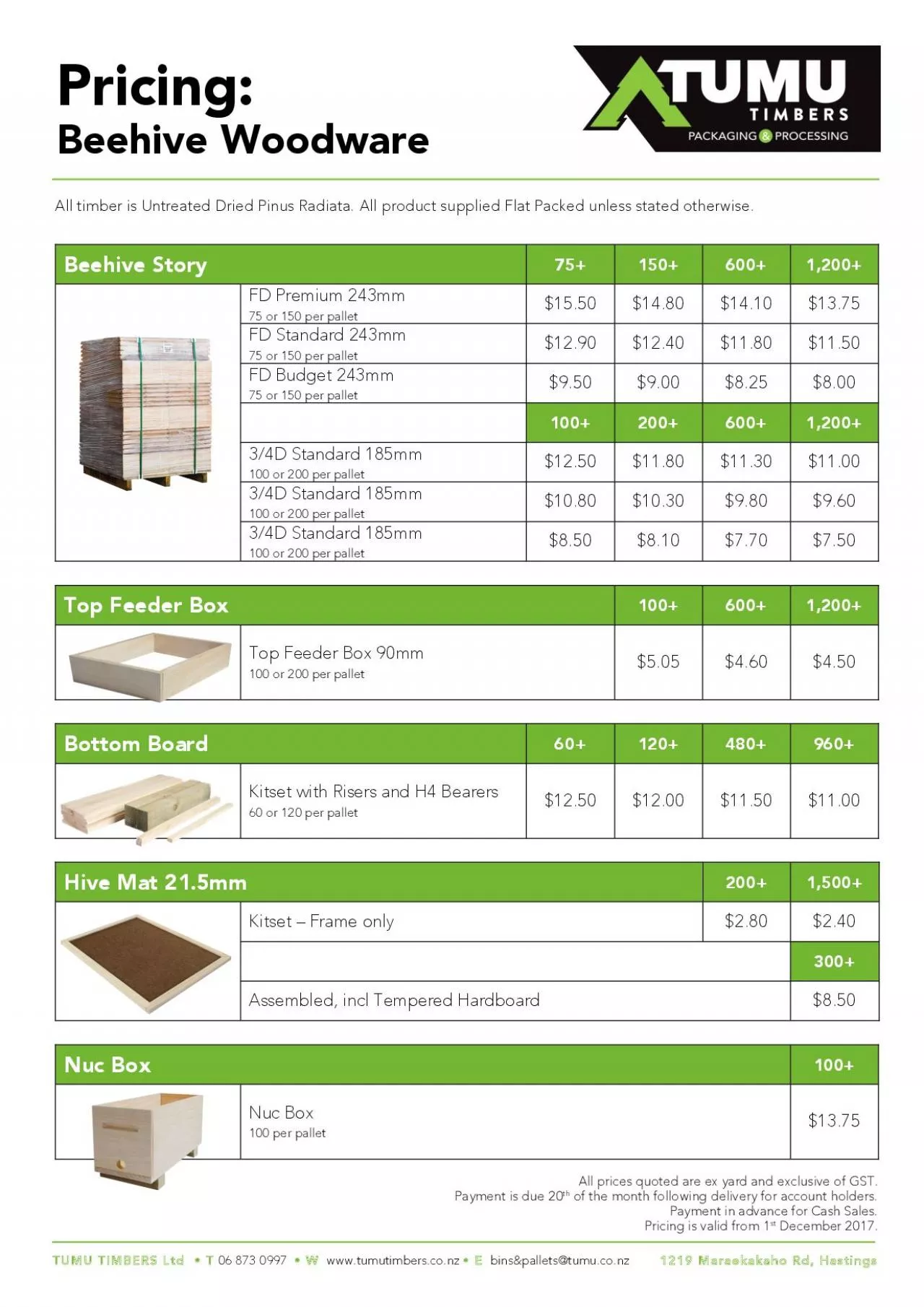 PDF-34D Standard 185mm 100 or 200 per pallet 1250 1180 1130 1100