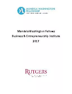 Mandela Washington FellowsBusiness  Entrepreneurship Institute