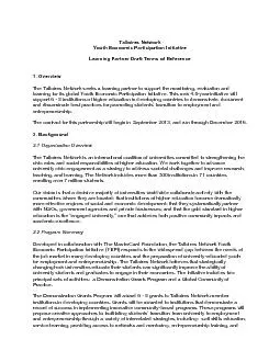 Background   21 Organization Overview  The Talloires Network is an in