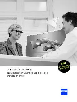 ZEISS AT LARA familyNext generation Extended Depth of Focusintraocular