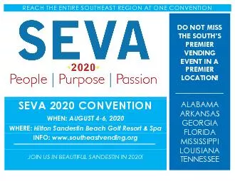 REACH THE ENTIRE SOUTHEAST REGION AT ONE CONVENTION