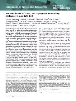 PDF-NomenclatureofTosoFasApoptosisInhibitoryMolecule3andIgMFcRHiromiKuba