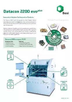 Datacon 2200 evoInnovative Solution for Innovative Products