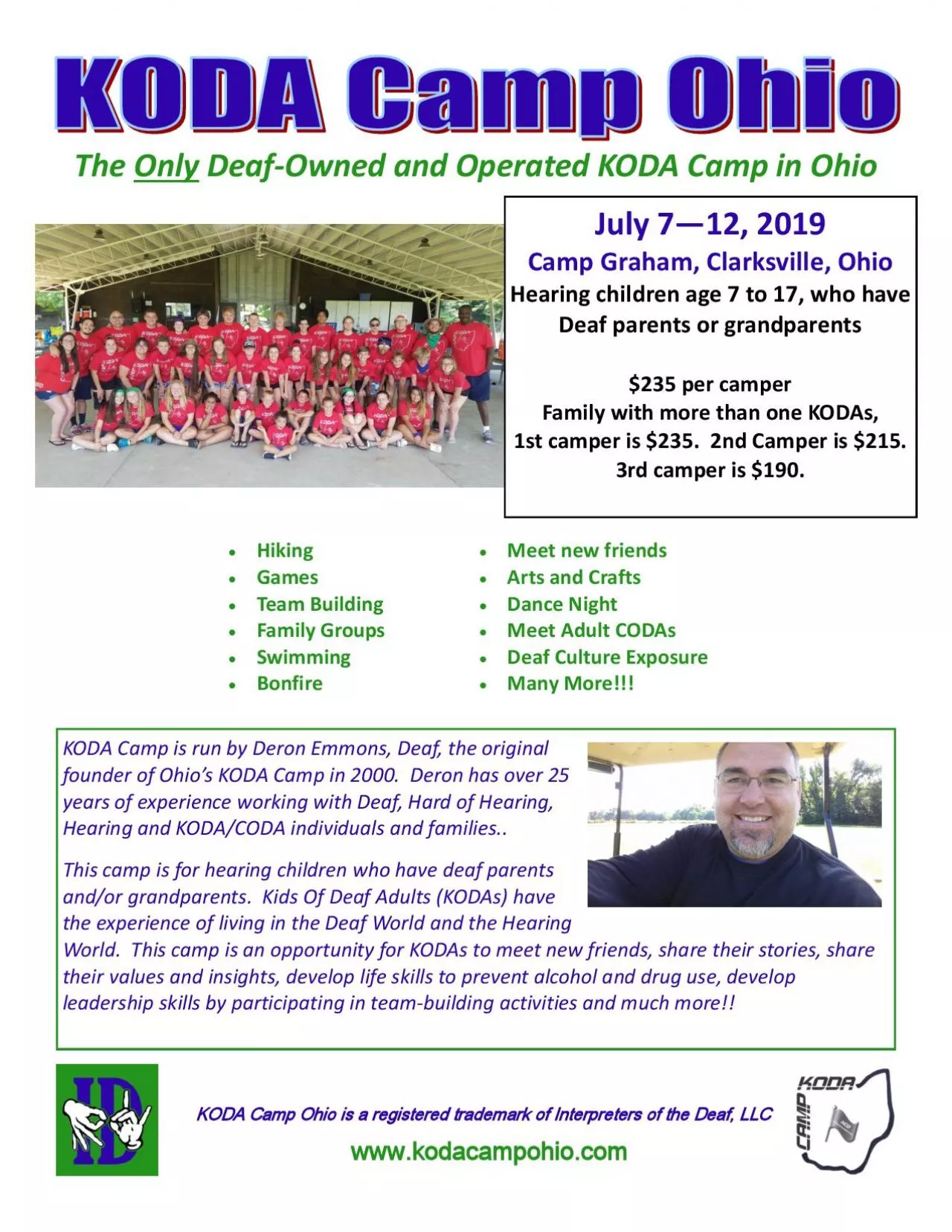 PDF-KODA Camp is run by Deron Emmons Deaf the original