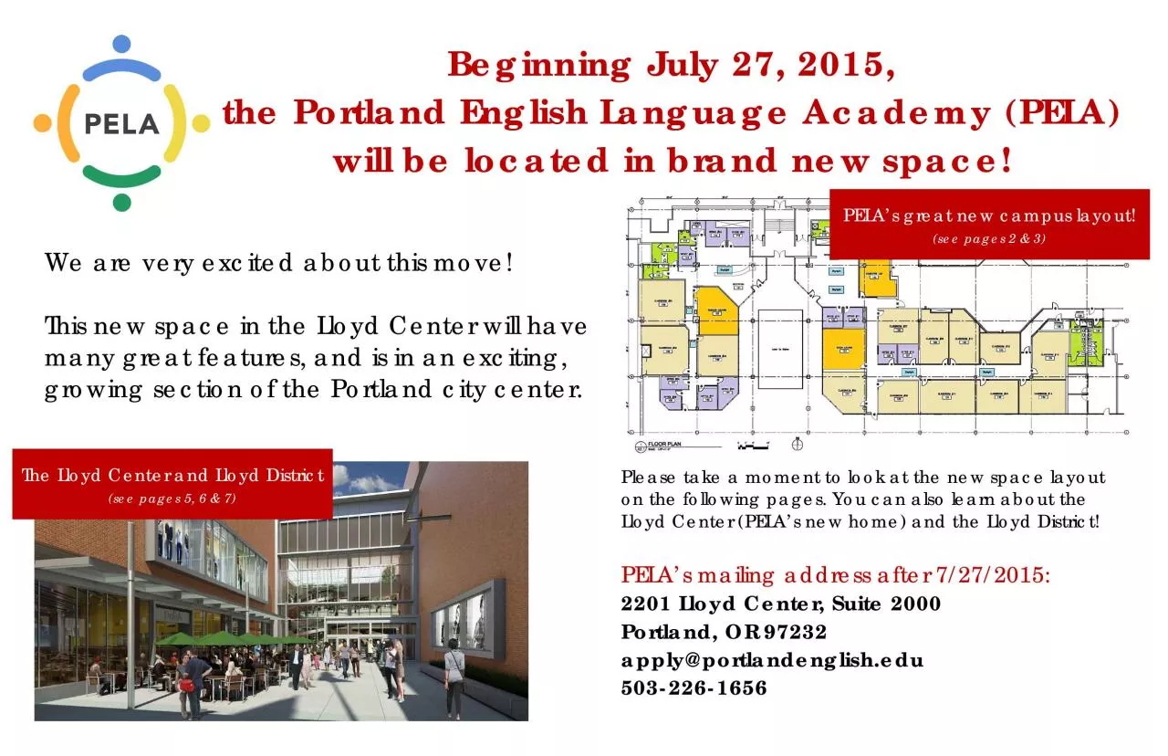 PDF-We are very excited about this move This new space in the Lloyd Cent