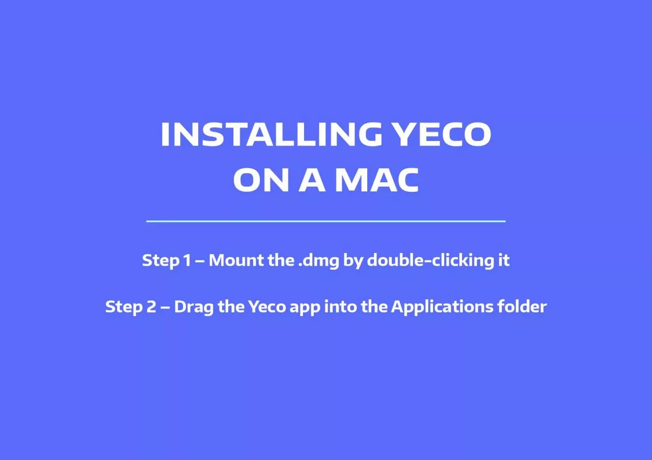 PDF-installing yeco