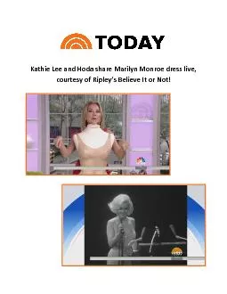 Kathie Lee and Hoda share Marilyn Monroe dress live