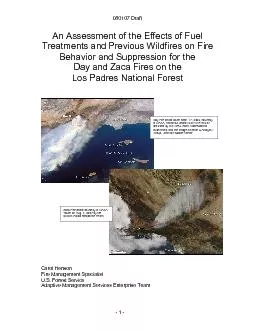An Assessment of the Effects of Fuel Treatments and Previous Wildfires