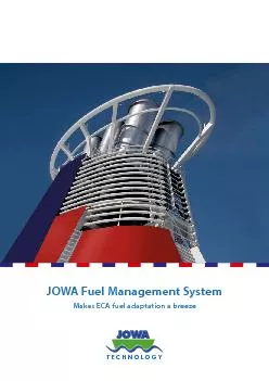 JOWA Fuel Management SystemMakes ECA fuel adaptation a breeze