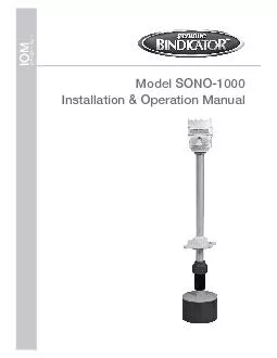 Model SONO1000Installation  Operation Manual