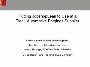 Putting JobshopLean to Use at a