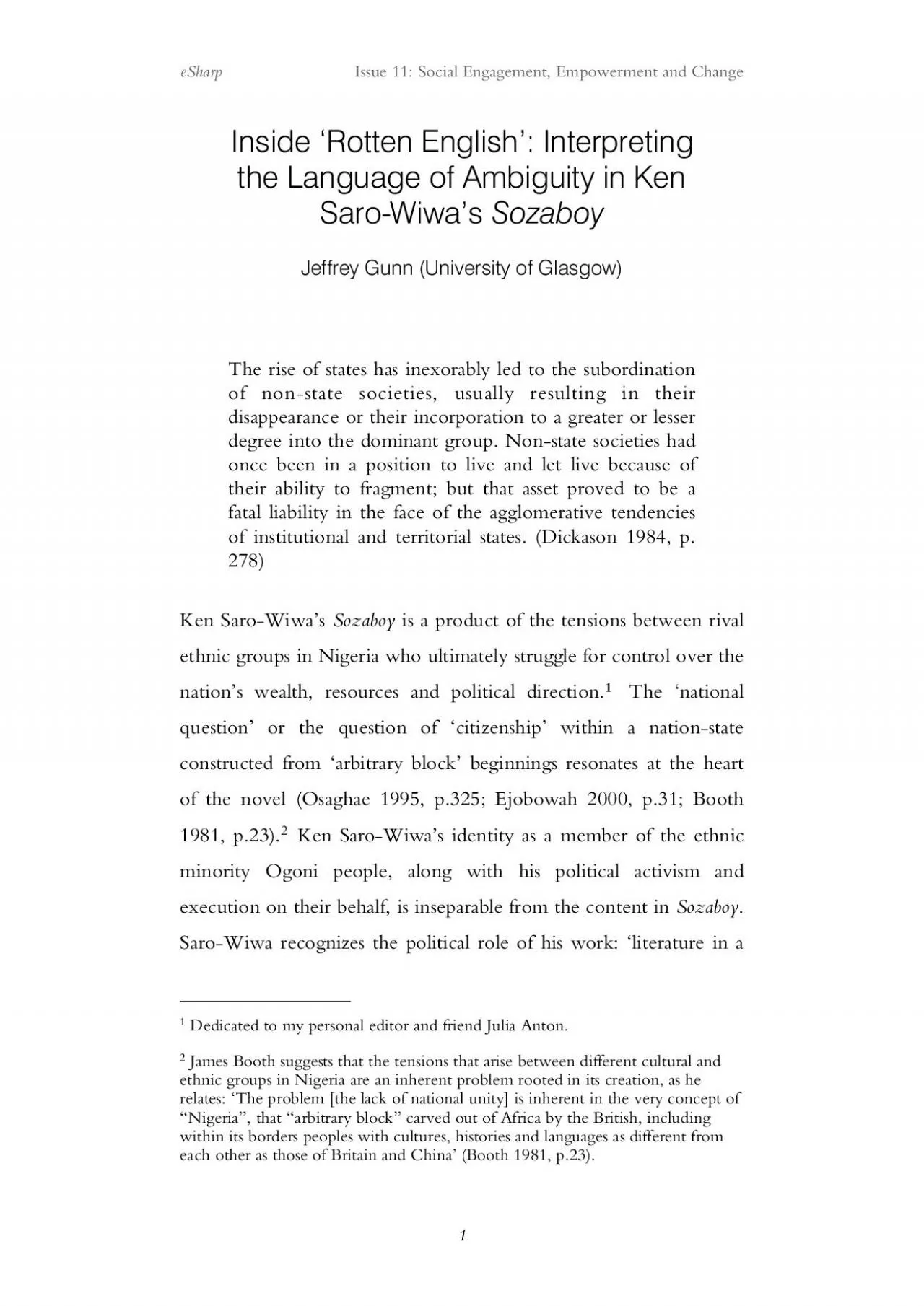 PDF-the Language of Ambiguity in KenSaroWiwas The rise of states has ine