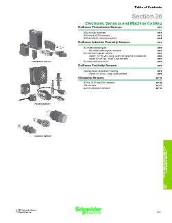 Photoelectric SensorsProximity SensorsUltrasonic Sensors