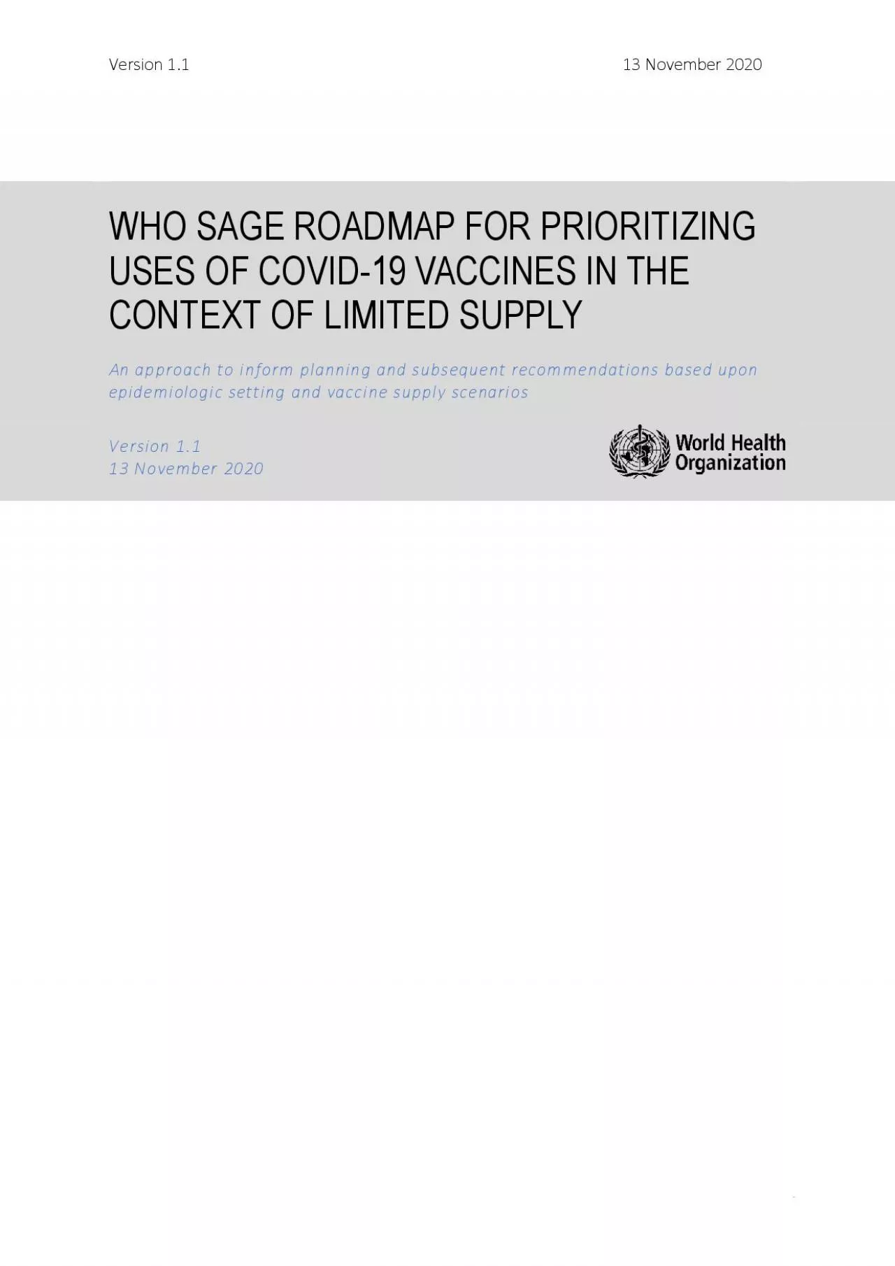 PDF-WHO SAGE ROADMAP FOR PRIORITIZING