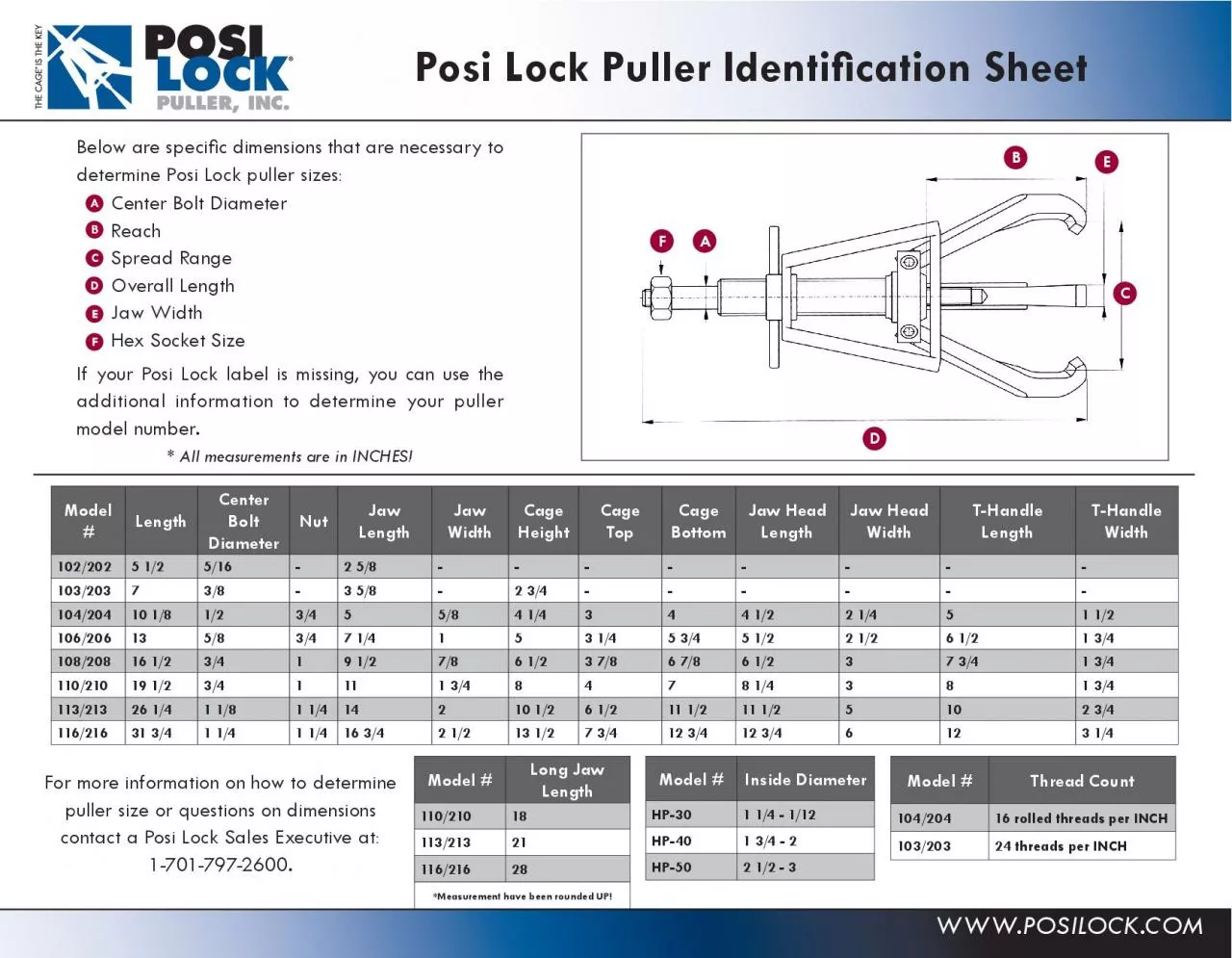 PDF-Posi Lock Puller Identix00660069cation Sheet