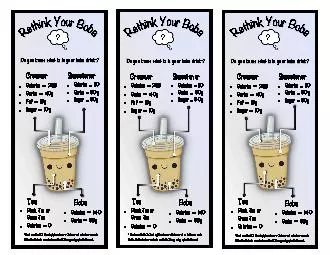 can see boba milk tea is extremely high in calories which comes from