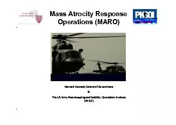 Mass Atrocity Response Operations MARO