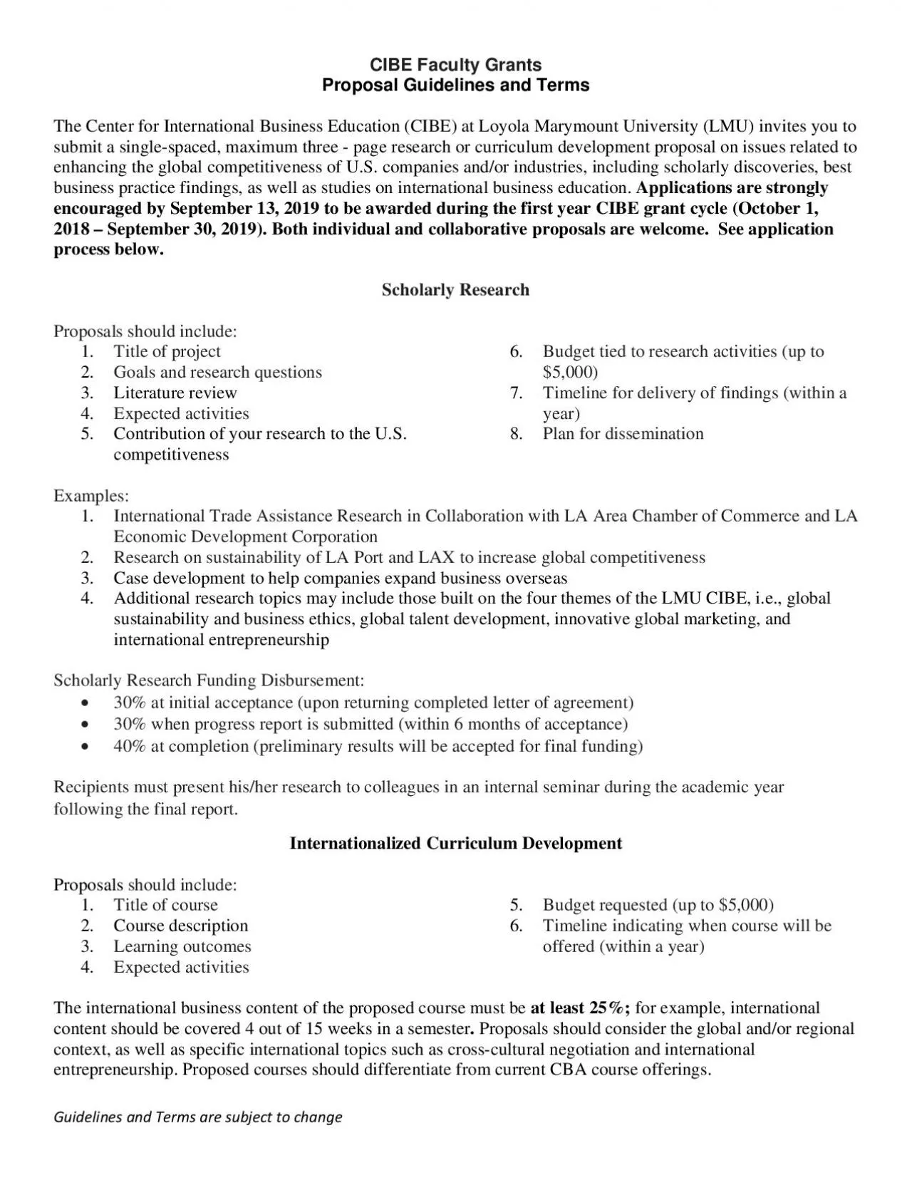 PDF-CIBE Faculty GrantsProposal Guidelines and TermsandTermsaresubjectchan