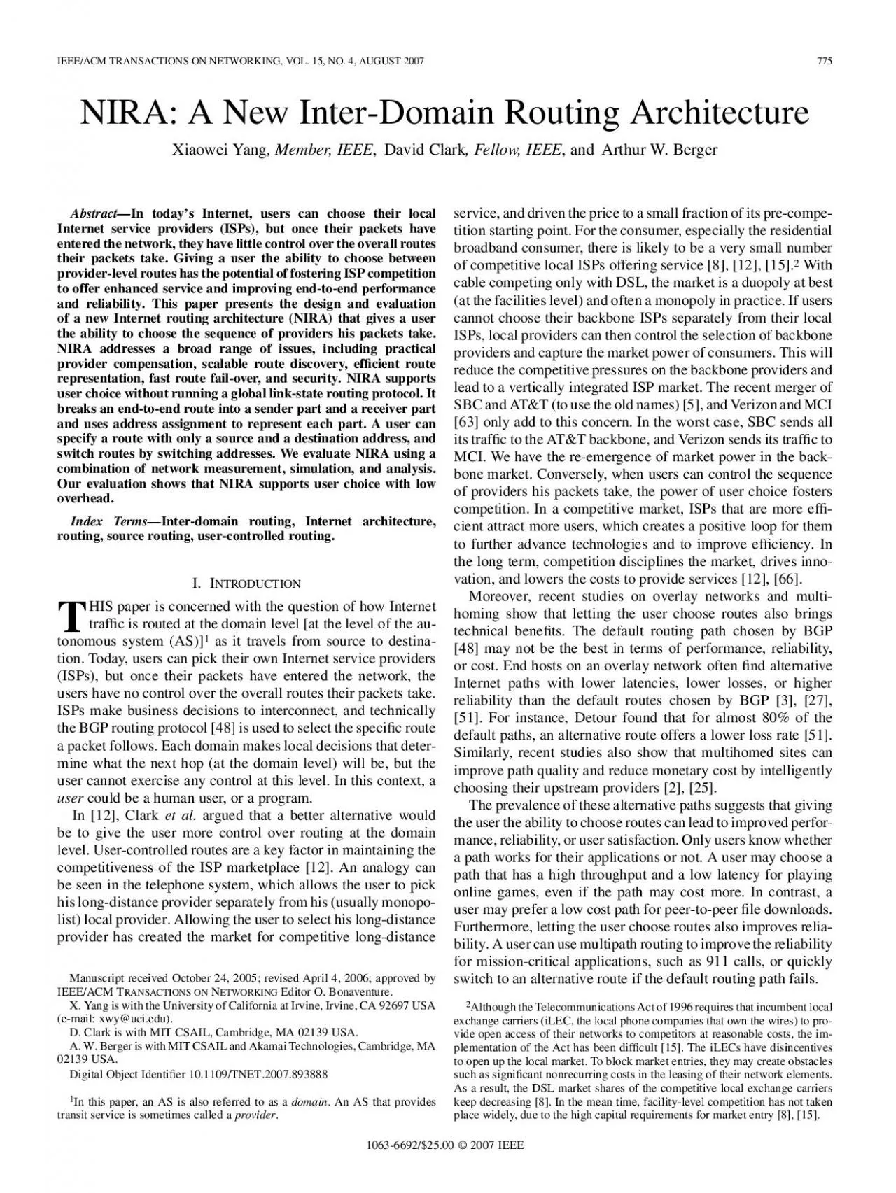 PDF-IEEEACMTRANSACTIONSONNETWORKINGVOL15NO4AUGUST20075Afterthepacke