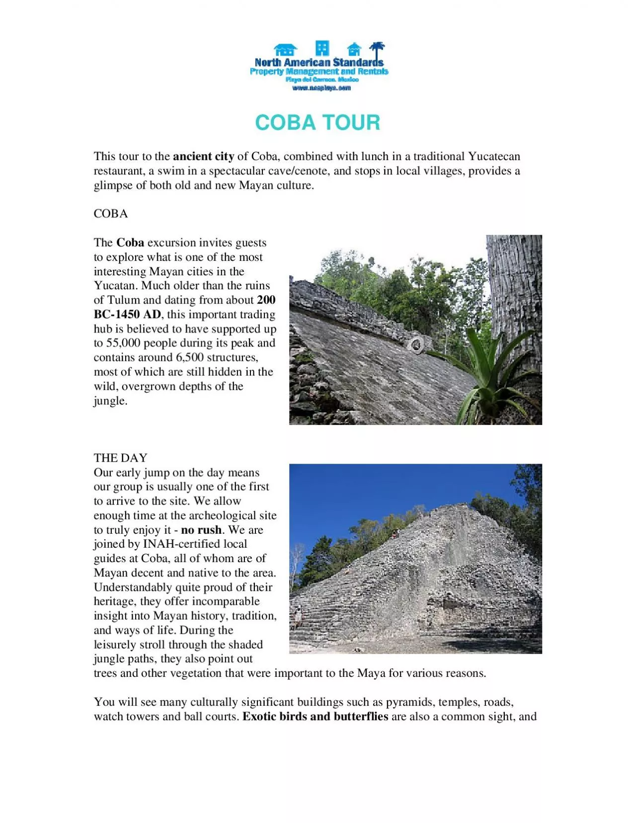 PDF-This tour to the ancient city of Coba combined with lunch in a tradit