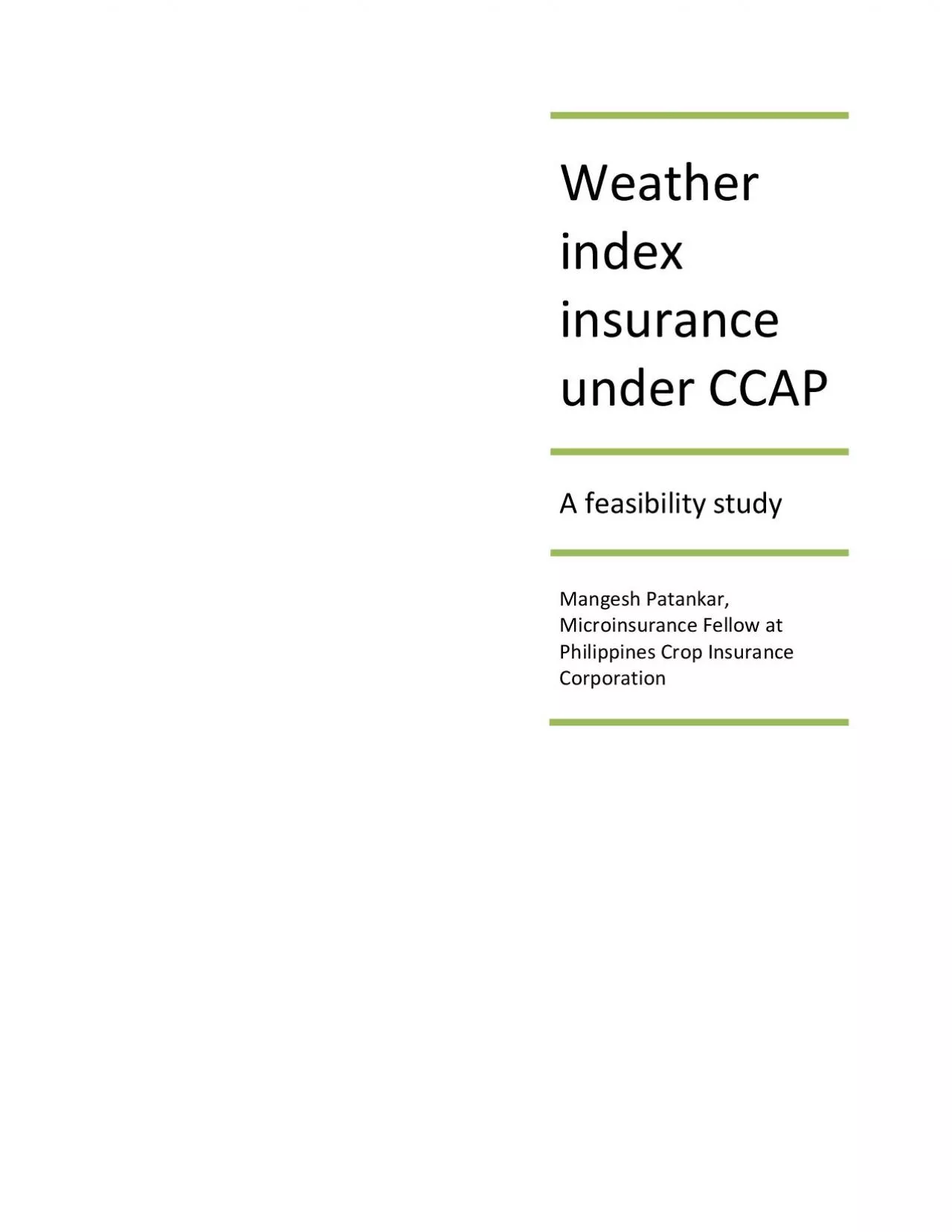 PDF-Weather index insurance