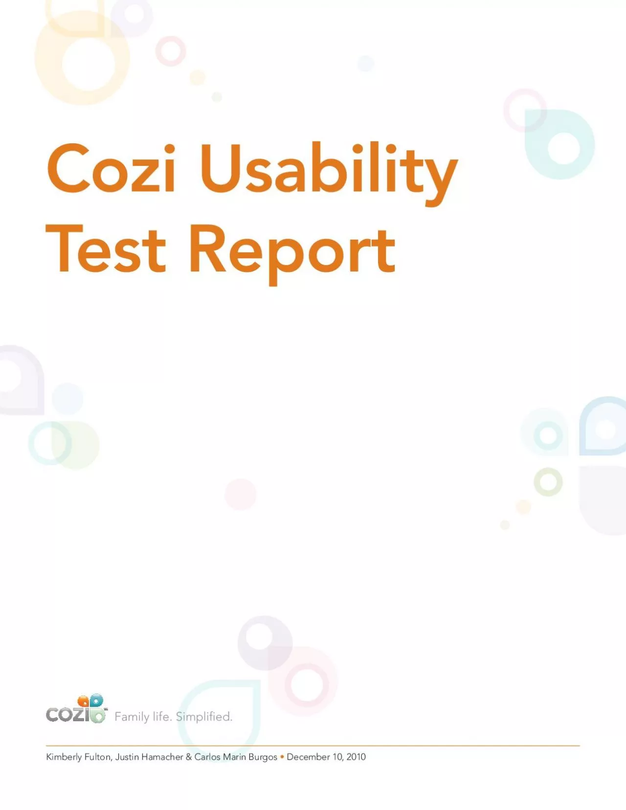 PDF-Cozi Usability