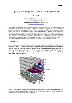 Physics Systems Analysis and Economics of Fusion Power Plants DJWar