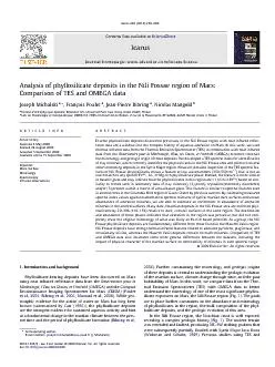 AnalysisofphyllosilicatedepositsintheNiliFossaeregionofMarsComparison