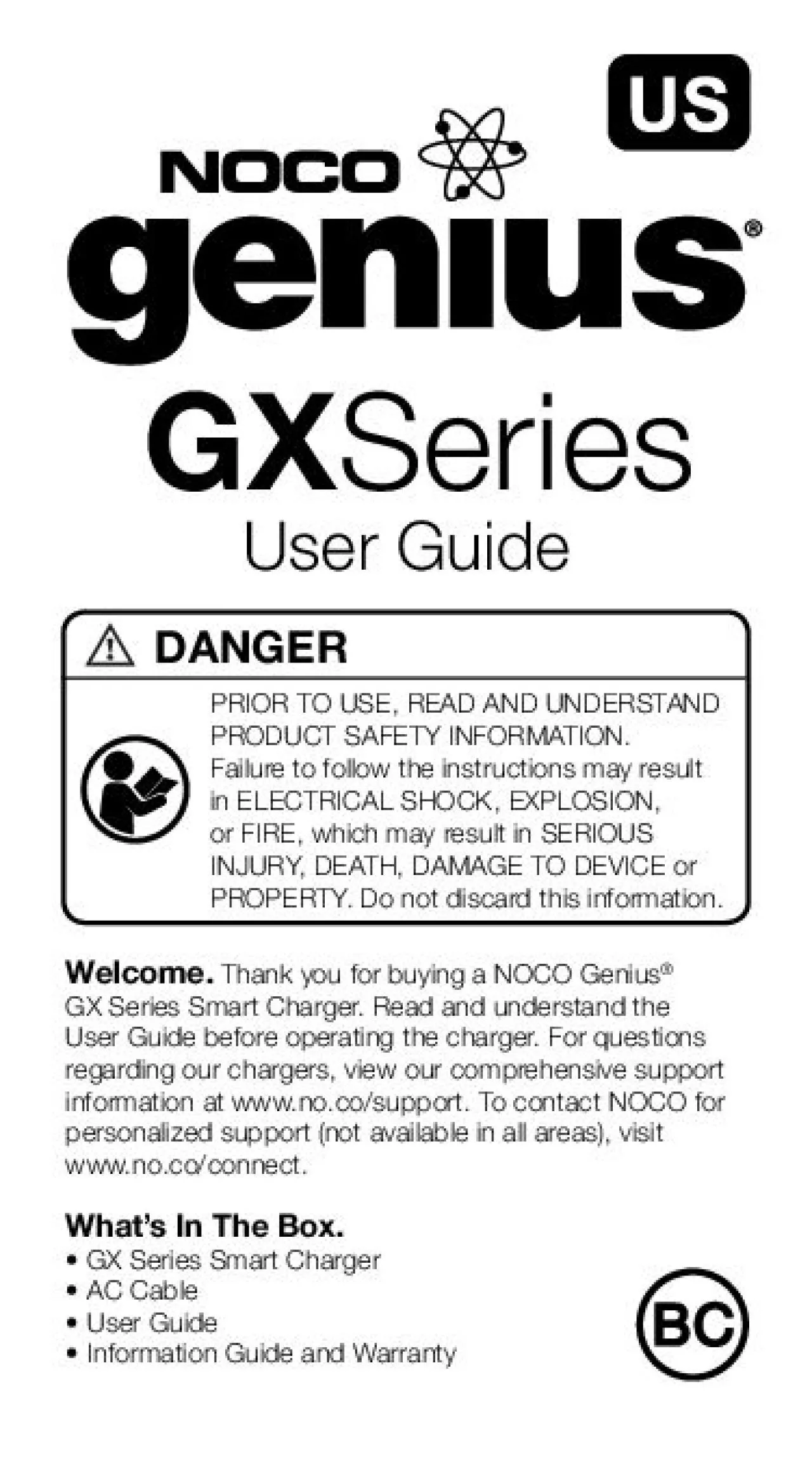 PDF-WelcomeGX Series Smart Charger Read and understand the User Guide be