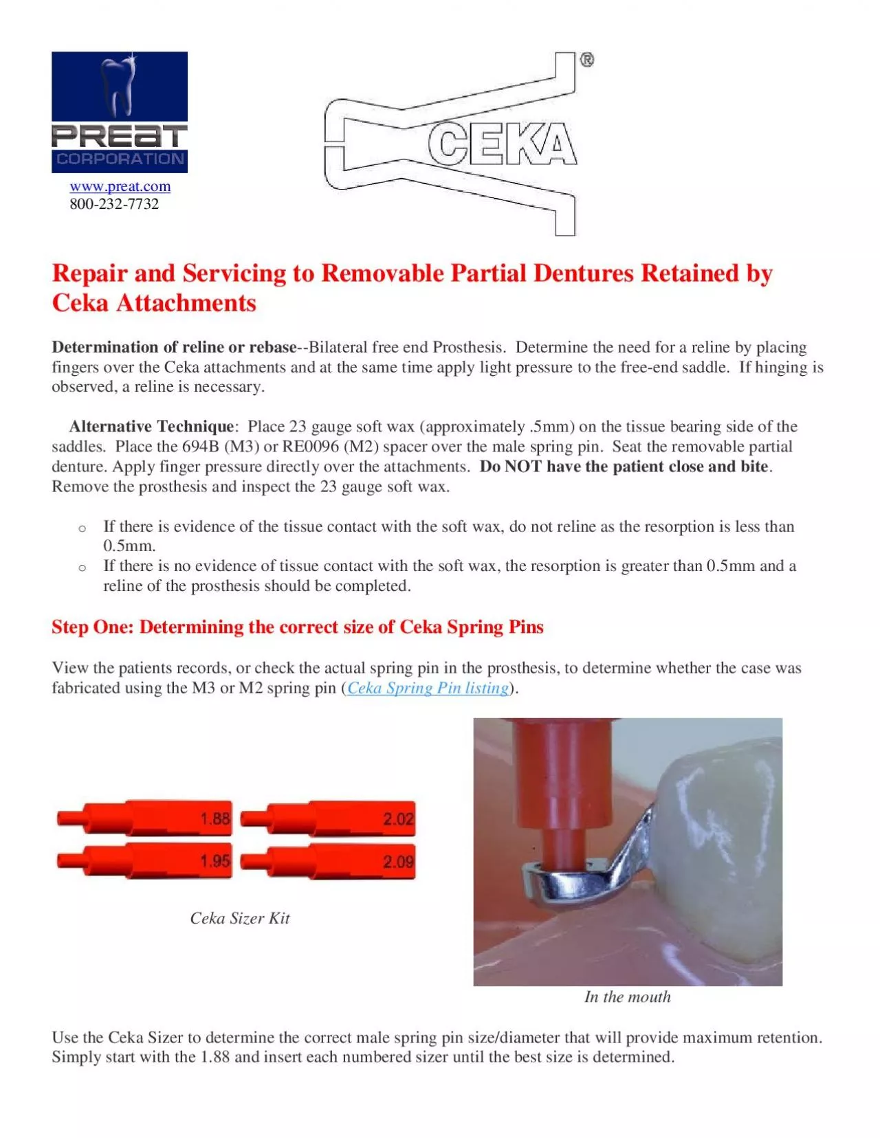 PDF-Repair and Servicing to Removable Partial Dentures Retained by Ceka At