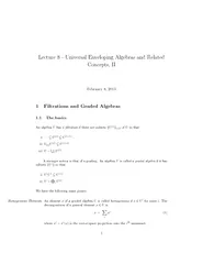 Lecture   Universal Enveloping Algebras and Related Co