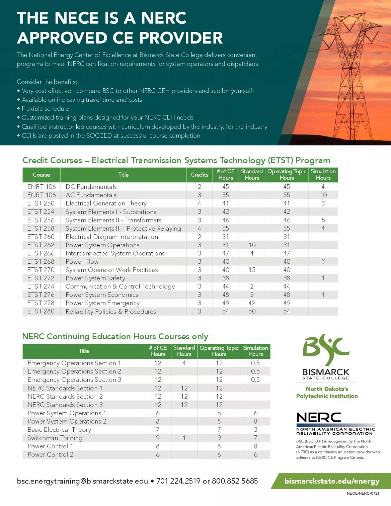 PDF-NECE is a NERCApproved CE Provider